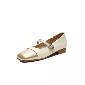 Туфли Мэри Джейн женские бежевый Dme
