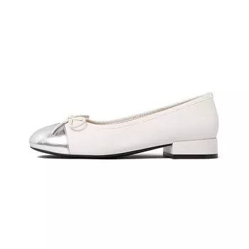 Туфли Мэри Джейн женские бежевый/серебряный Josiny