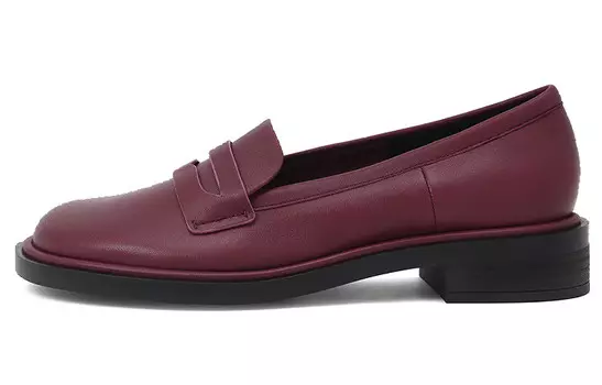 Туфли Мэри Джейн женские бордовые Charles&Keith