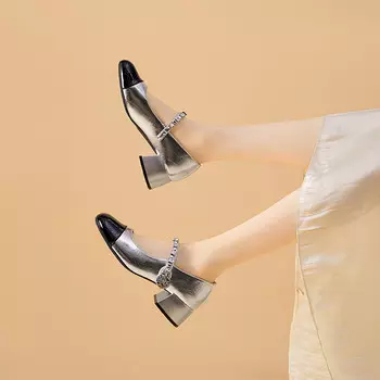 Туфли Мэри Джейн женские Bvfnlee, бежевый/черный