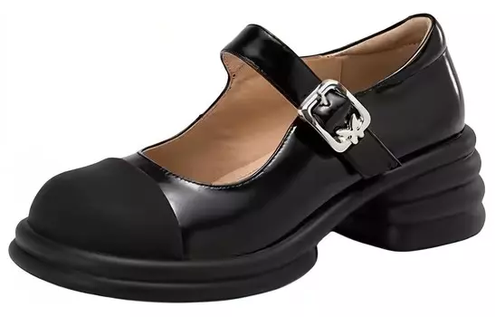 Туфли Мэри Джейн женские черный Aokang