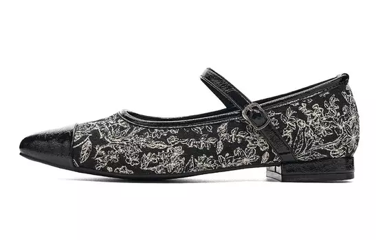 Туфли Мэри Джейн женские черный Eblan