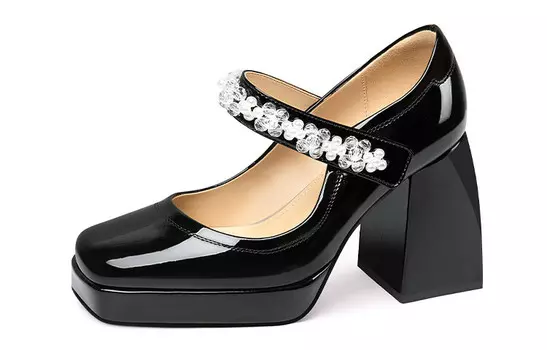 Туфли Мэри Джейн женские черный Lily Wei