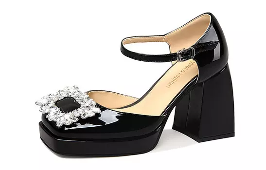 Туфли Мэри Джейн женские черный Lily Wei