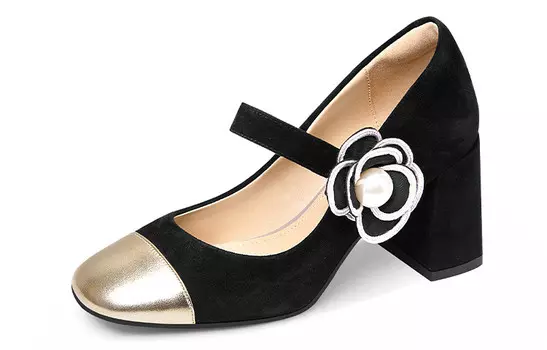 Туфли Мэри Джейн женские черный Lily Wei