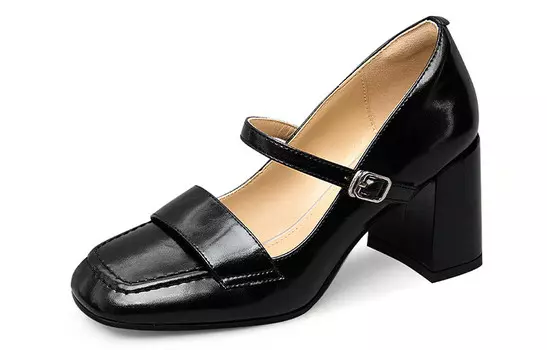 Туфли Мэри Джейн женские черный Lily Wei