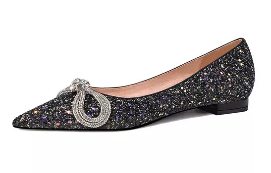 Туфли Мэри Джейн женские черный Lily Wei