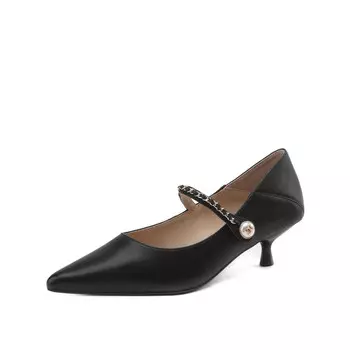 Туфли Мэри Джейн женские черный Mulinsen