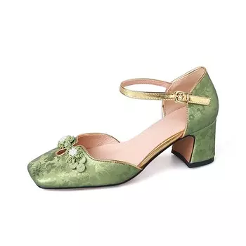Туфли Мэри Джейн женские Flowerskam, зеленый