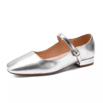 Туфли Мэри Джейн женские Foxer, серебряный