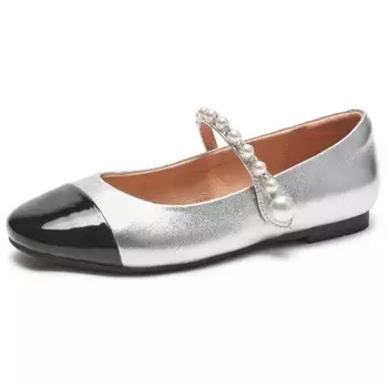 Туфли Мэри Джейн женские Hotwind, цвет Silver Black