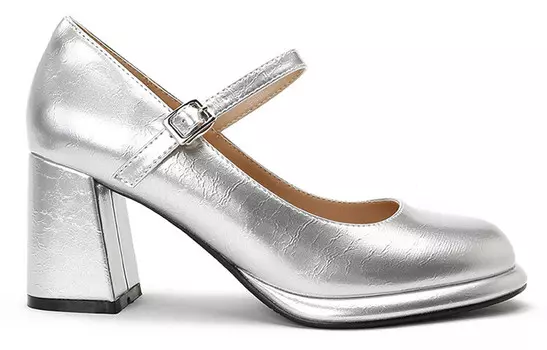 Туфли Мэри Джейн женские Kathryn Wilson, серебряный