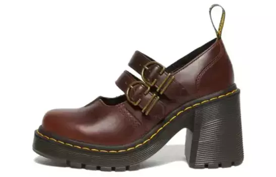 Туфли Мэри Джейн женские коричневые Dr.Martens
