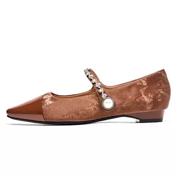 Туфли Мэри Джейн женские коричневый Eblan