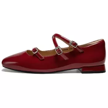 Туфли Мэри Джейн женские красные C°Banner