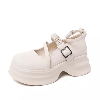 Туфли Мэри Джейн женские Lianghuo, бежевый