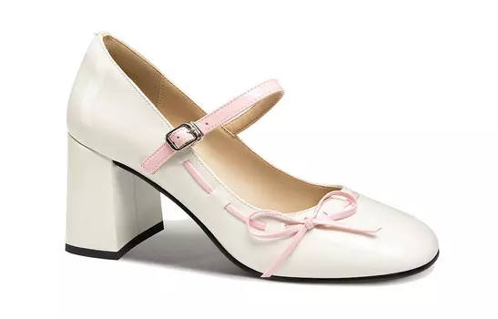 Туфли Мэри Джейн женские молочно-белый Lily Wei