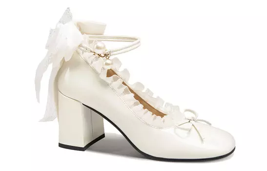 Туфли Мэри Джейн женские молочно-белый Lily Wei