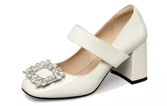 Туфли Мэри Джейн женские молочно-белый Lily Wei