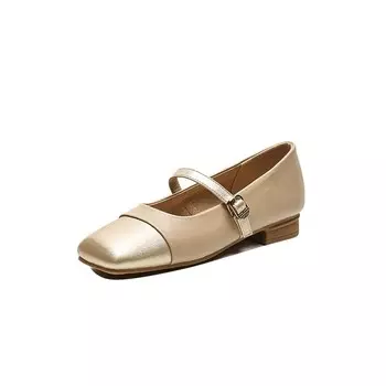 Туфли Мэри Джейн женские молочный чай бежевый Dme