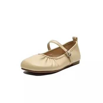 Туфли Мэри Джейн женские молочный чай бежевый Dme