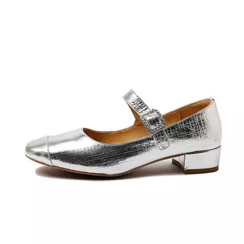 Туфли Мэри Джейн женские Mukaluo, серебряный
