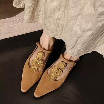 Туфли Мэри Джейн женские Naiyee, цвет Caramel