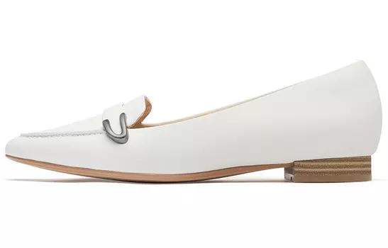 Туфли Мэри Джейн женские низкие Clarks, белый