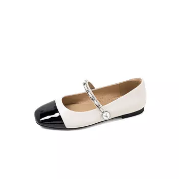 Туфли Мэри Джейн женские низкие Comely, цвет Apricot/Black