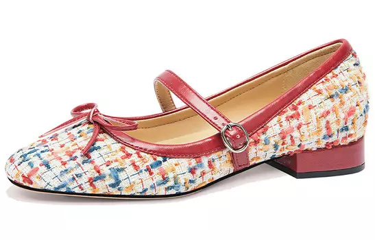 Туфли Мэри Джейн женские низкие Lily Wei, красный
