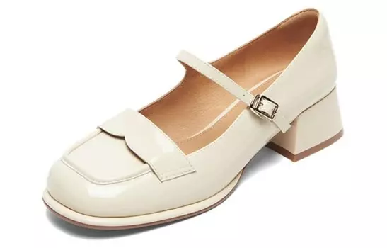 Туфли Мэри Джейн женские низкие Pt'Son, цвет Caramel