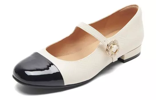 Туфли Мэри Джейн женские низкие Pt'Son, цвет Apricot Black