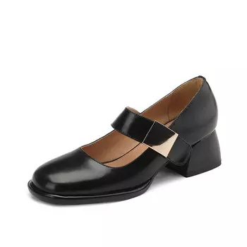 Туфли Мэри Джейн женские низкие Quicheshoes, цвет Apricot