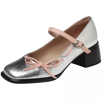 Туфли Мэри Джейн женские низкие Rongcheng Shoe King, цвет Milk White