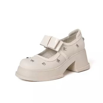 Туфли Мэри Джейн женские низкие Rongcheng Shoe King, белый