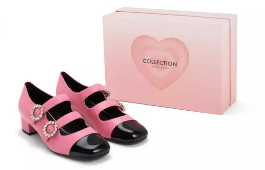 Туфли Мэри Джейн женские низкие розовые розовые Charles&Keith