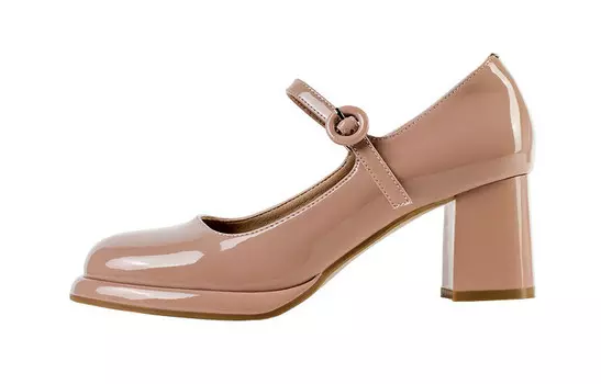 Туфли Мэри Джейн женские низкие Wonderful Couple, цвет Red (heel height: 6cm)