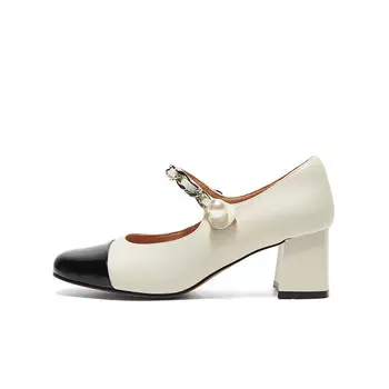 Туфли Мэри Джейн женские Pt'Son, цвет Apricot Black