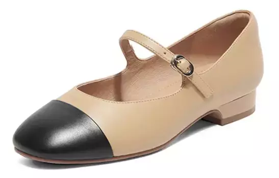 Туфли Мэри Джейн женские Pt'Son, цвет Apricot Black