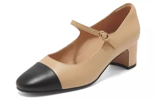 Туфли Мэри Джейн женские Pt'Son, цвет Apricot Black