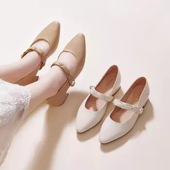 Туфли Мэри Джейн женские Pt'Son, цвет Apricot