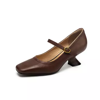 Туфли Мэри Джейн женские Qiaoliner, коричневый