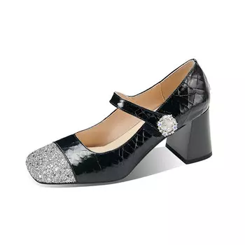 Туфли Мэри Джейн женские Quicheshoes, серебряный