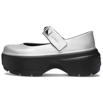 Туфли Мэри Джейн женские серебристые Crocs