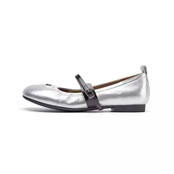Туфли Мэри Джейн женские серебристые Marie Claire
