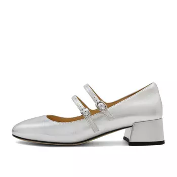 Туфли Мэри Джейн женские серебряный Belle, серебряный