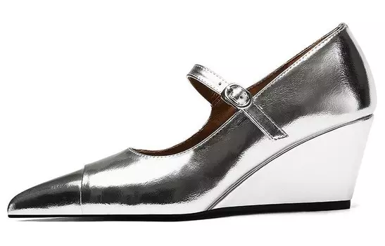 Туфли Мэри Джейн женские серебряный Bosssunwen, серебряный