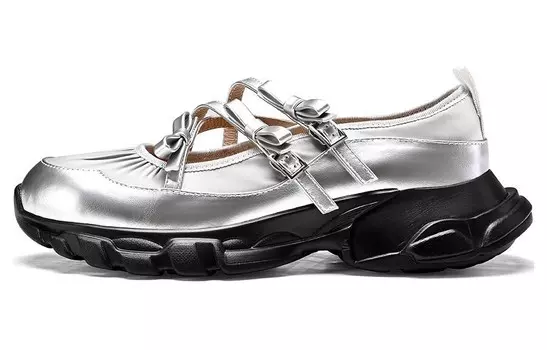 Туфли Мэри Джейн женские серебряный Bosssunwen, серебряный