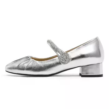 Туфли Мэри Джейн женские серебряный Cameido, серебряный