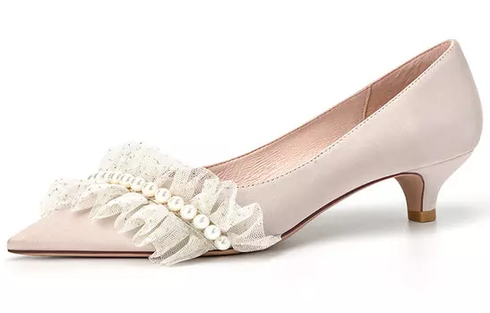 Туфли Мэри Джейн женские шампанского розового цвета Lily Wei, цвет Champagne Pink